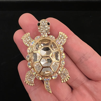 LuckyTurtle DT — Broche Artesanal de Tortuga en Cobre Puro (Decoración Versátil para Hogar, Oficina y Festividades)