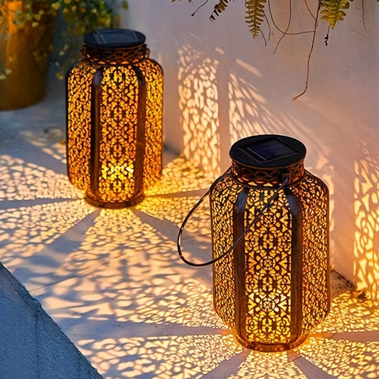 LuzPaisaje MJ — Lámpara Solar Decorativa para Jardín con Acabado Barnizado (600 mAh, Sin Control Remoto)