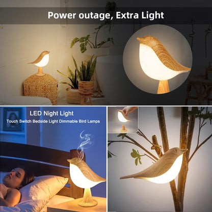BirdGlow RV — Bird-Shaped Desk Lamp with Touch Control (Rechargeable, Dimmable, 3 LED Light Tones)