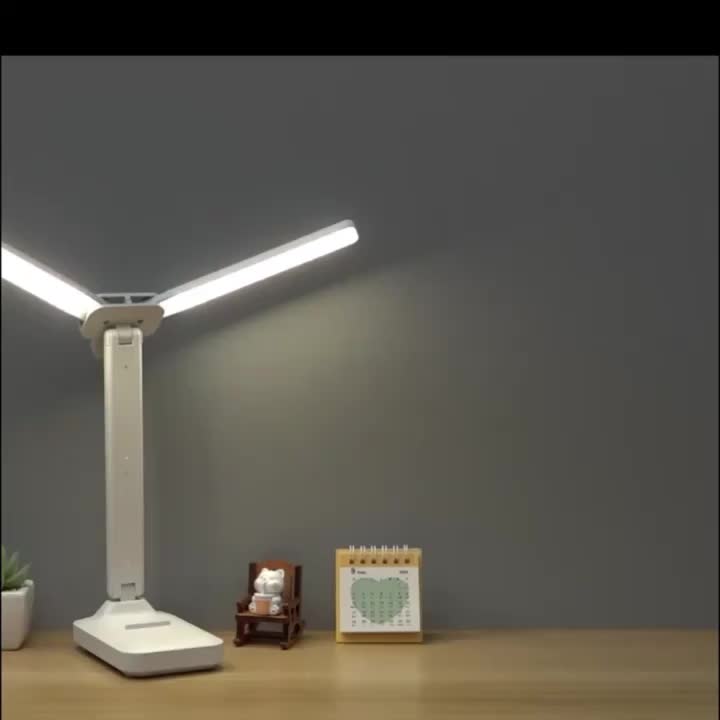 Multifunctional Dual-Head LED Desk Lamp with Touch Control, 3 Lighting Modes, USB Charging Port, and Dual Rockers - Ideal for Home Office, Dorm, Piano, and Nail Art, Home Office Desk Lamp