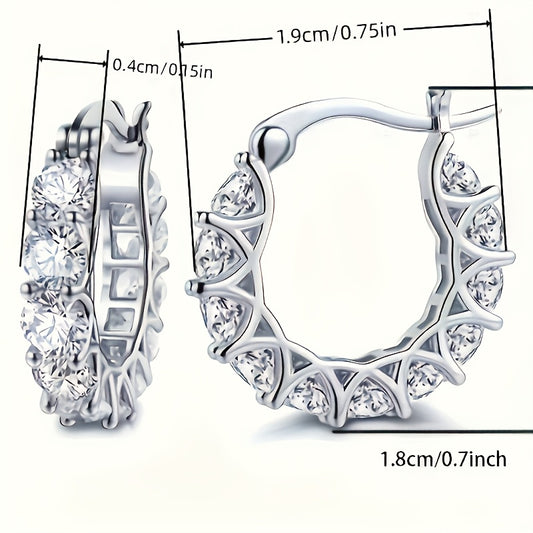 RYYM Crystal Hoops — Aros de Argolla Dorados con Zirconia