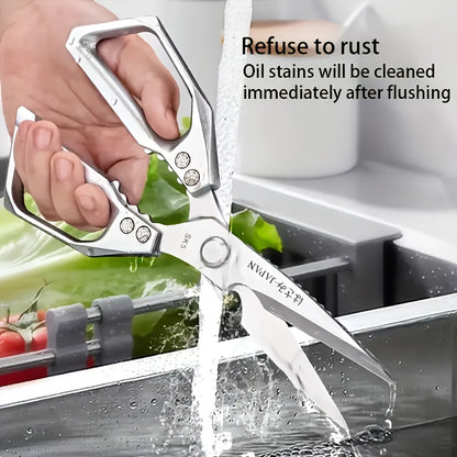 ChefCut Pro — Tijeras de Cocina Profesionales en Acero Inoxidable 420 (10 cm)