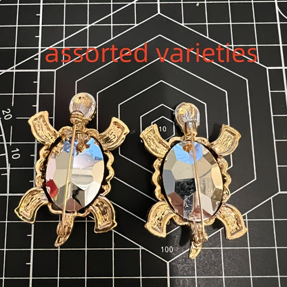 LuckyTurtle DT — Broche Artesanal de Tortuga en Cobre Puro (Decoración Versátil para Hogar, Oficina y Festividades)