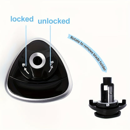 SharpEdge YF — Sacapuntas Eléctrico Automático para Escritorio (Color Negro, Rápido y Seguro, Uso Escolar y de Oficina)