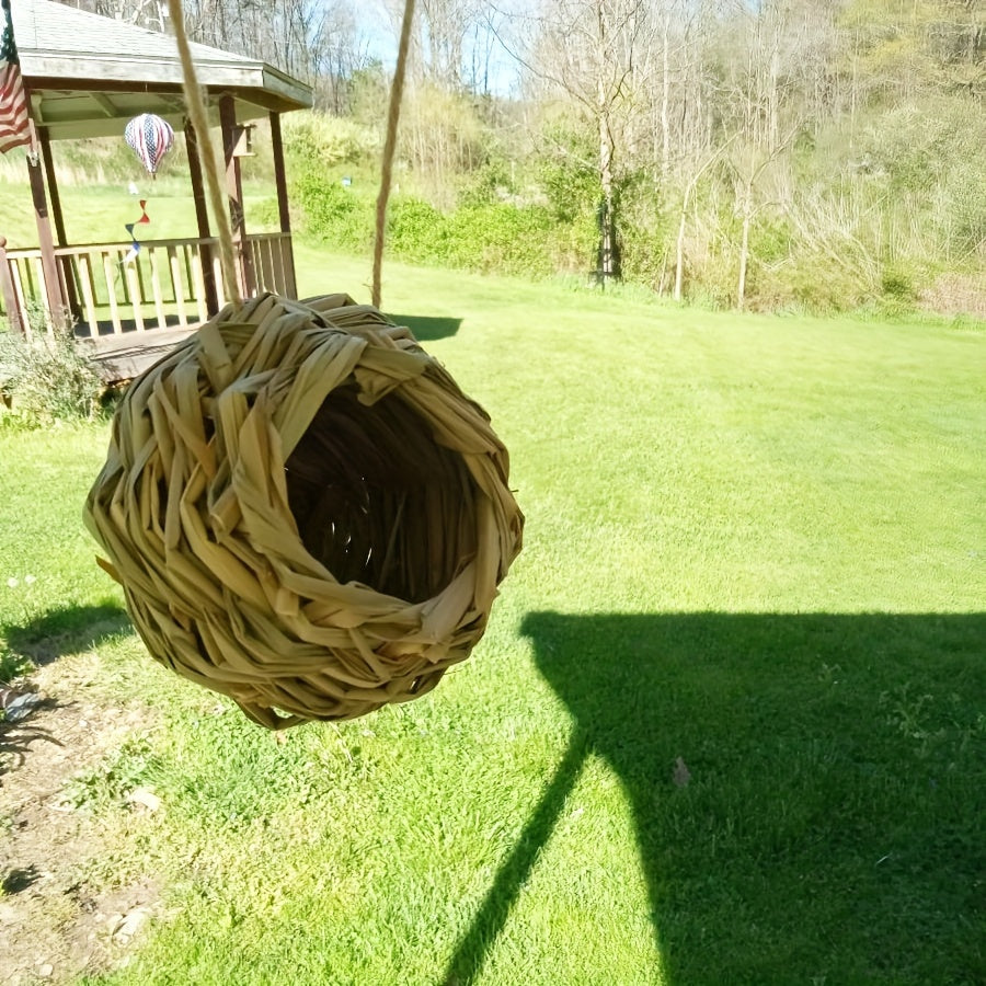 2pcs/3pcs/4pcs Hand Woven Hummingbird Nest House - Perfect for Outdoor Garden and Yard, Ball Shape Design for Comfortable Nesting