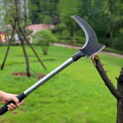 CurveCut Mangan — Hacha de Jardinería con Hoja Curva en Acero Manganeso