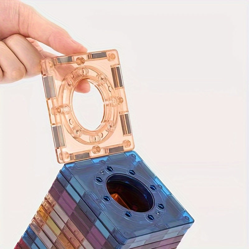 MagniTrack XK — Set de 73 Piezas de Construcción Magnética 3D (Colores Mixtos, Temática Geométrica y Arquitectónica)