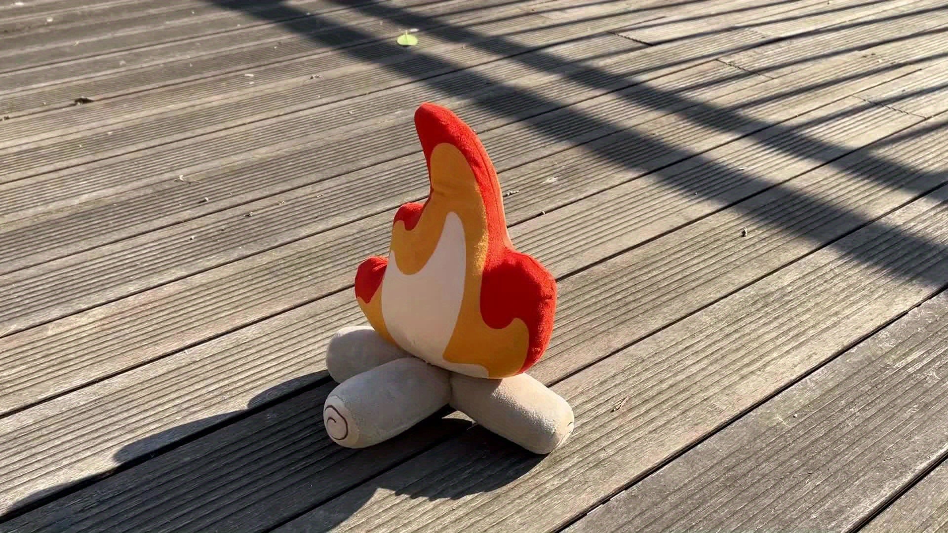 Cozy 29.97cm Bonfire Plush Toy - Soft, Cuddly Firewood Pillow for Camping & Room Decor | Perfect Gift for Family and Friends