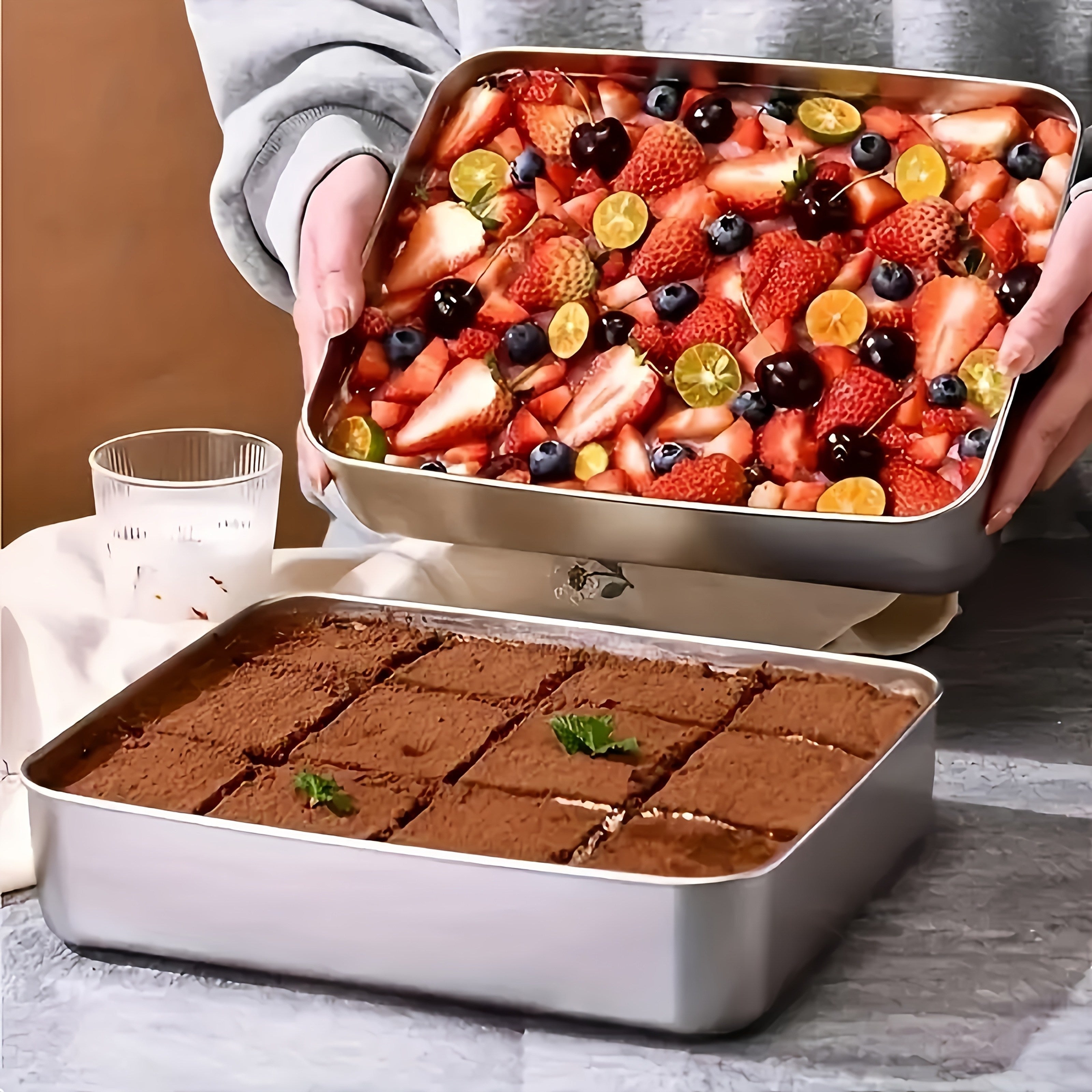 3pcs Stainless Steel Food Storage Containers, Leakproof, BPA-Free, Reusable, Easy to Clean, Stackable, Use Without Electricity, Made of Material That Can Be Used for Food Contact, with Kitchen Organizer for Refrigerator, Free