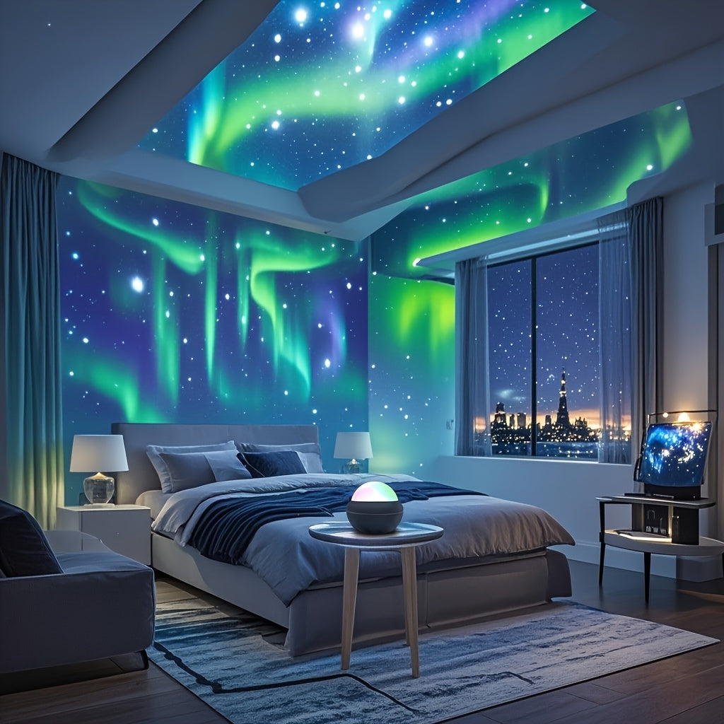 AuroraSphere YETHKE — Bola Mágica LED con Efecto de Luces del Norte (USB + Control Remoto)