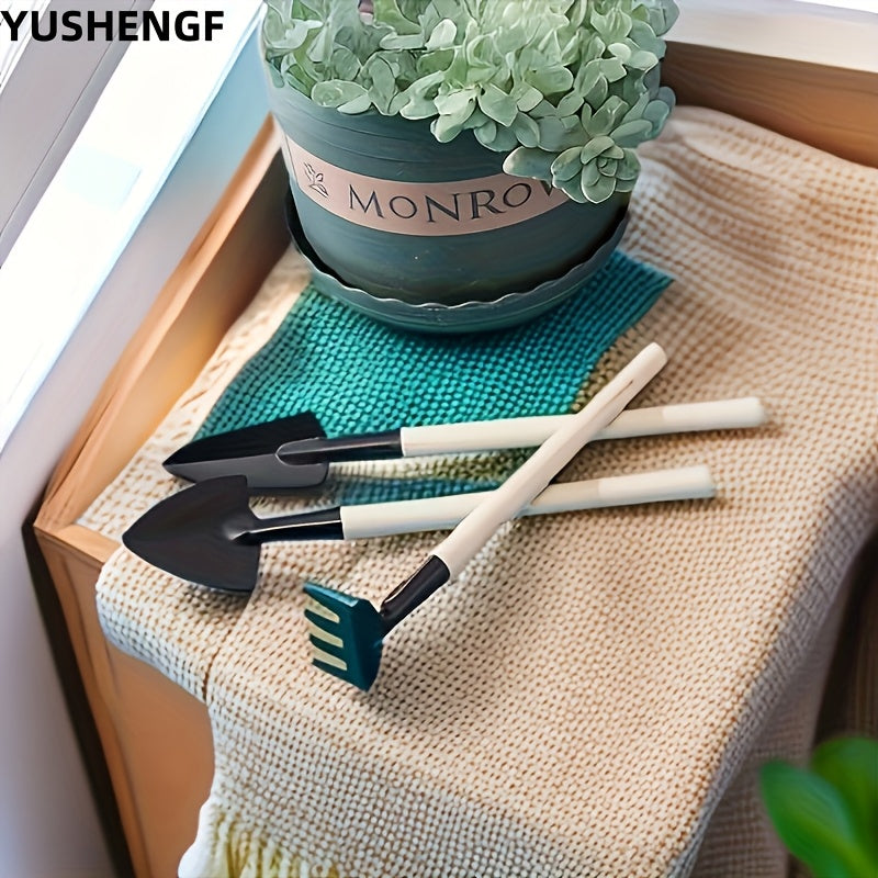 6pcs Mini Small Gardening Tools for Home Use, Suitable for Growing Vegetables, Enhancing Garden Aesthetics, Loosening Soil, Flower Digging, Arranging Potted Plants, And Small Shoveling Scoops and Rakes Mini Home Gardening Too