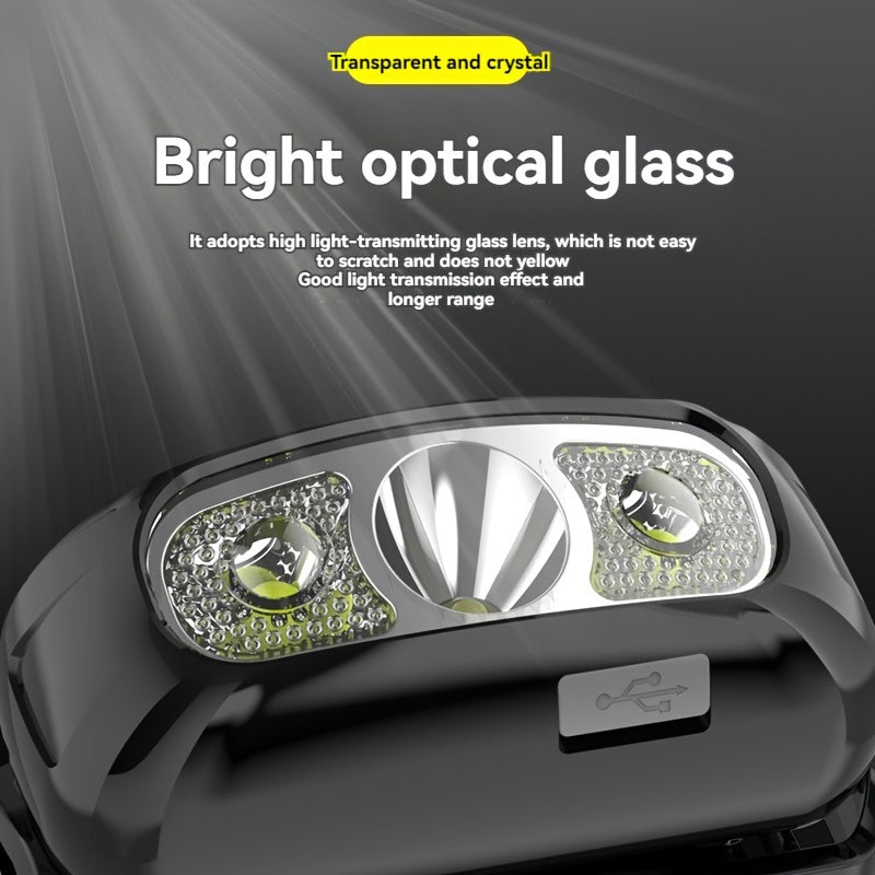 NightBeam Pro — Linterna Frontal LED Recargable con Sensor