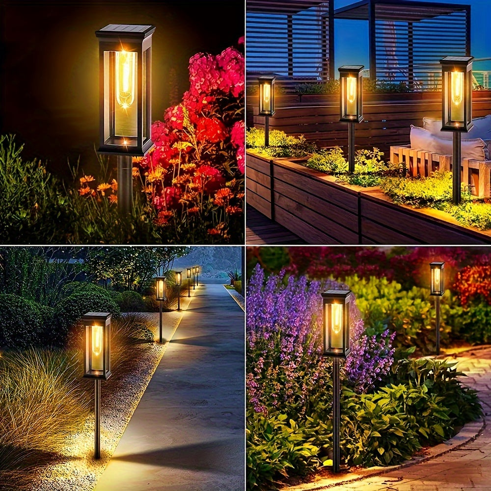 1pc Outdoor Solar Light - High-Quality, Automatic On/Off Solar Lamp for Landscape, Garden, Pathway, Patio, Driveway, Fence - Easy to Install, Solar-Powered Outdoor Lighting, Garden Decor, Patio Light, Pathway Light, Gardening