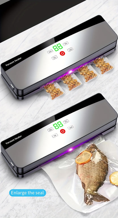 SealMate UU — Sellador Automático de Alimentos Inalámbrico con Pantalla Digital (USB Recargable, Compacto y Multifuncional)