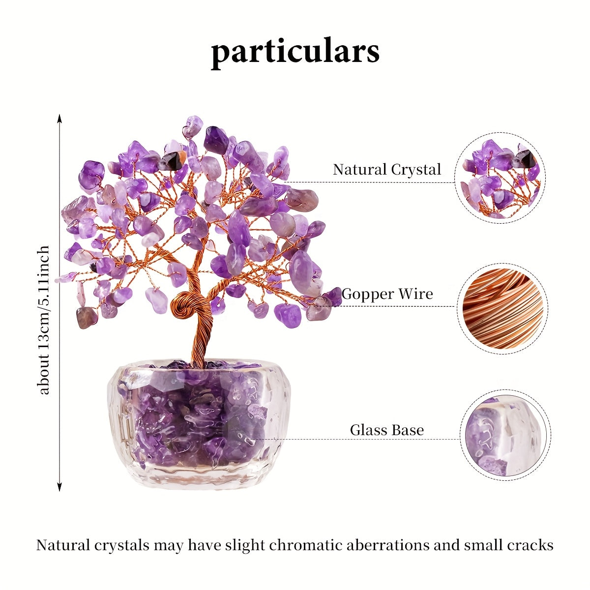 Crystal Tree of Fortune — Árbol Feng Shui de Cristal Natural RUNYANGSHI