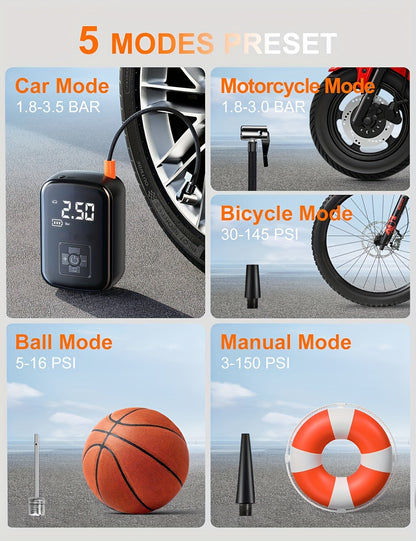 PCMOS AirPro — Compresor de Aire Portátil Inalámbrico para Auto y Moto