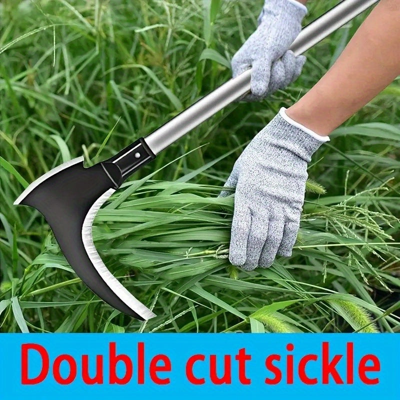 Durable Manganese Steel Garden Pruning Axe with Ergonomic Black Plastic Handle - Curved Blade for Efficient Tree Cutting, Ideal for Outdoor Gardening and Farming, Axe for Cutting Wood