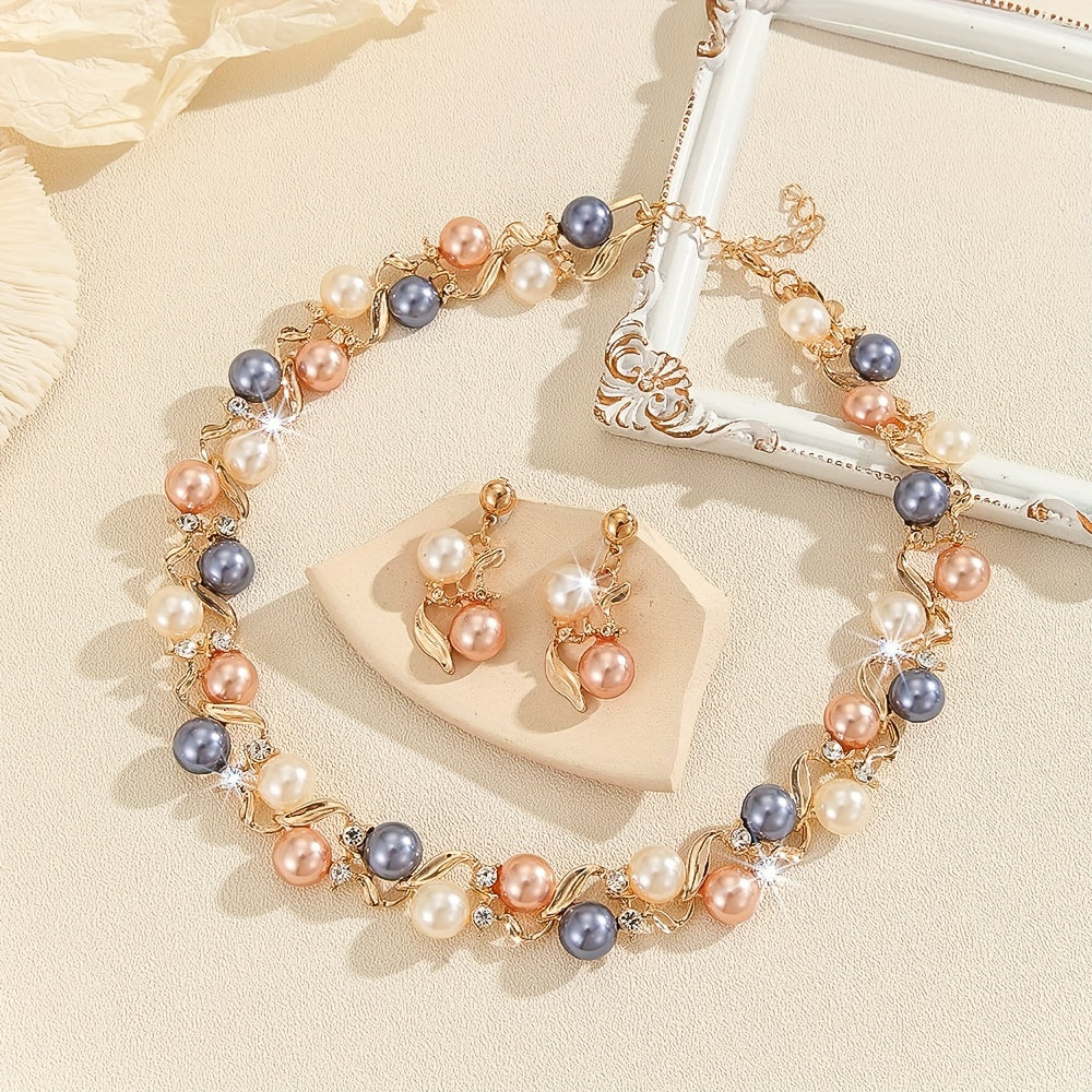 Crystal Grace — Set de Collar y Aros Elegantes con Zirconia (2 Piezas)