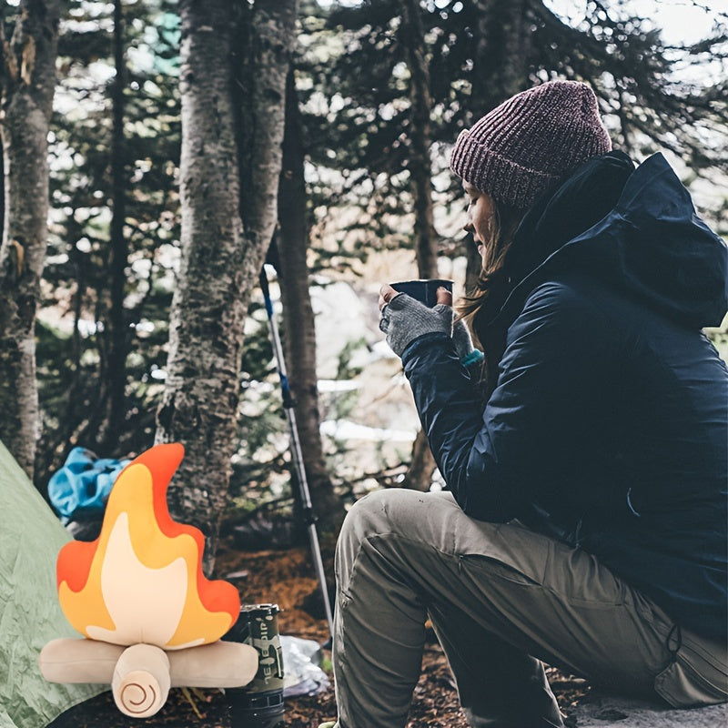 Cozy 29.97cm Bonfire Plush Toy - Soft, Cuddly Firewood Pillow for Camping & Room Decor | Perfect Gift for Family and Friends