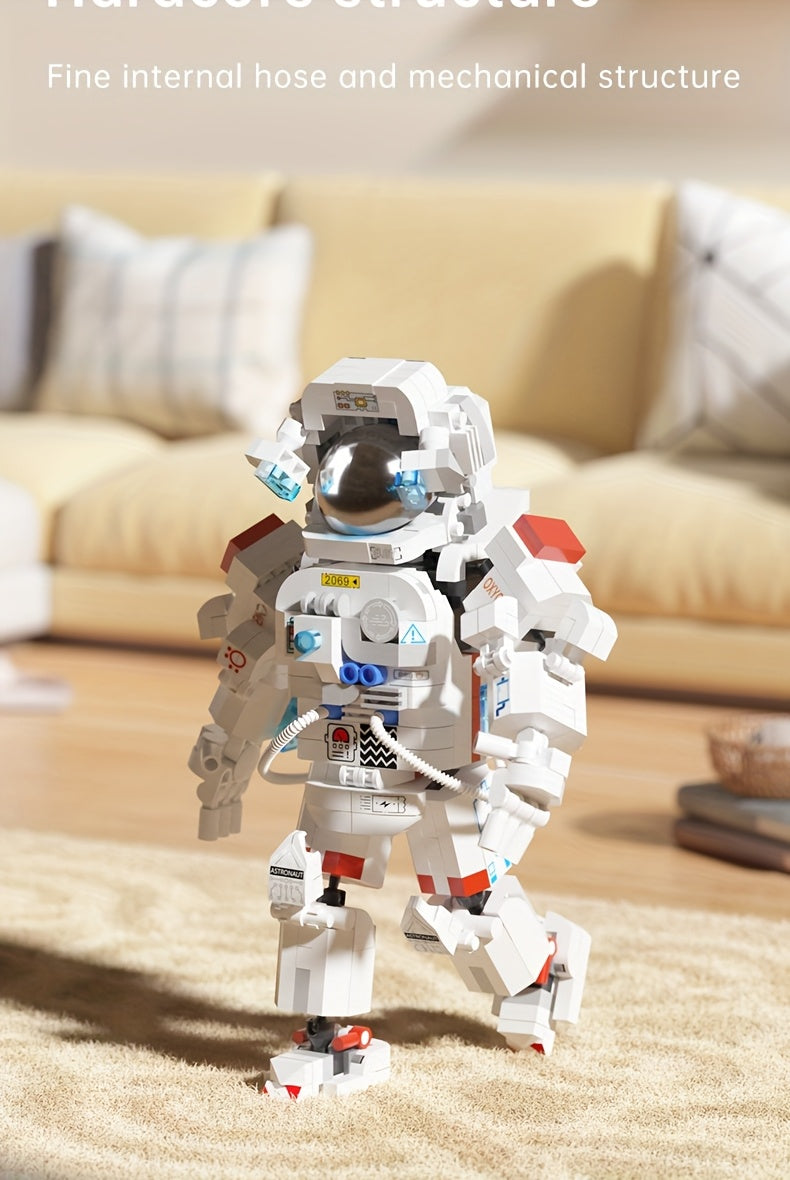 Astronaut Building Block Set, Creative Construction Toys, ABS Plastic, STEM Education Gifts for Teenagers, Birthday Or Holiday Gifts, Space Toys