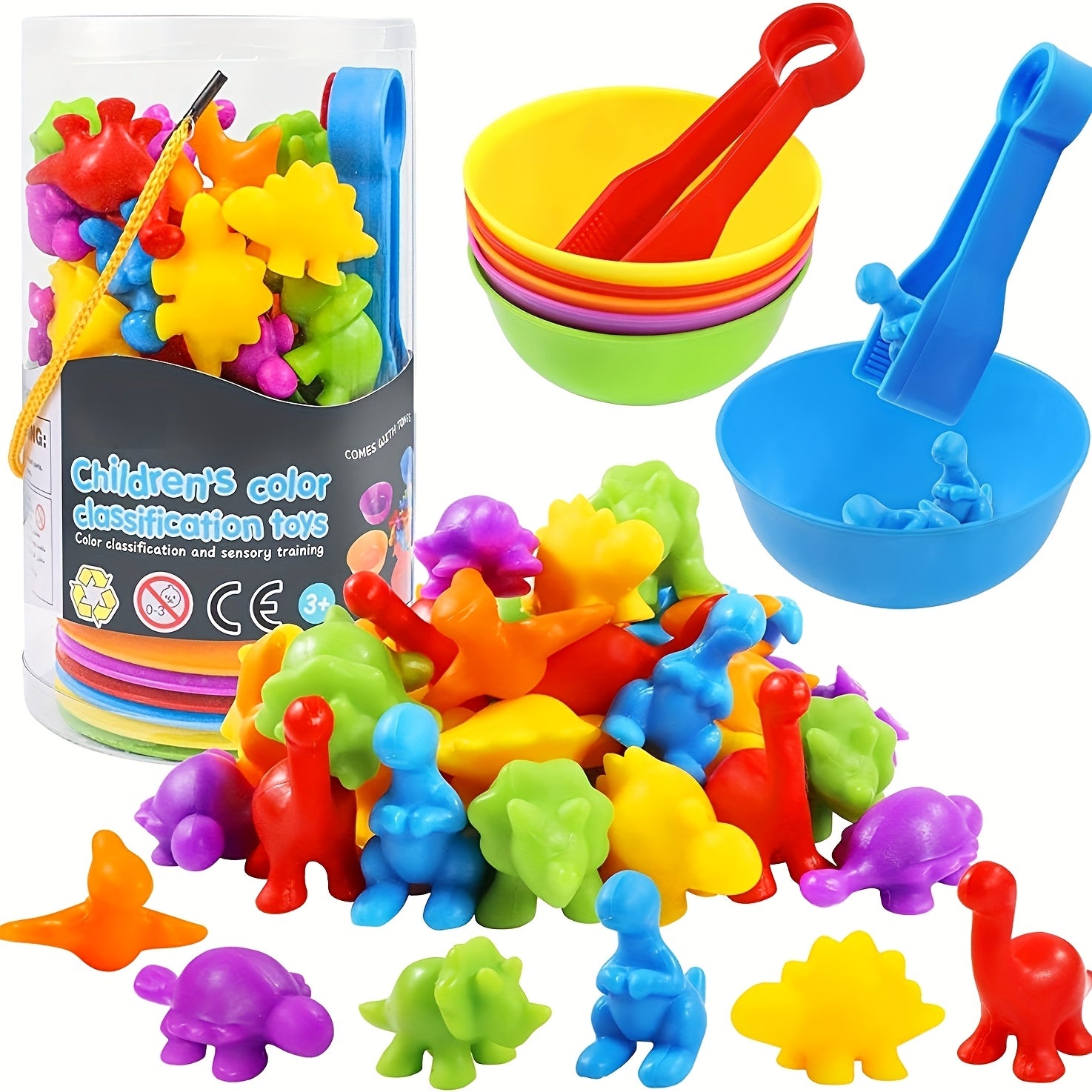 Matching and Sorting Games, Sensory Motor Learning Activity Bowl for Color Recognition & Logical Thinking Training – Perfect Gift for Kids Aged 3+, Educational Play, Early Childhood Education, Engaging Activity Bowl, Intera