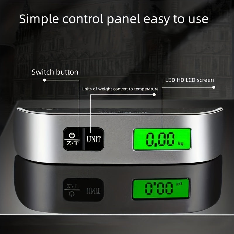 Kolzp TravelScale — Balanza Digital de Mano para Equipaje (50kg/110lb)