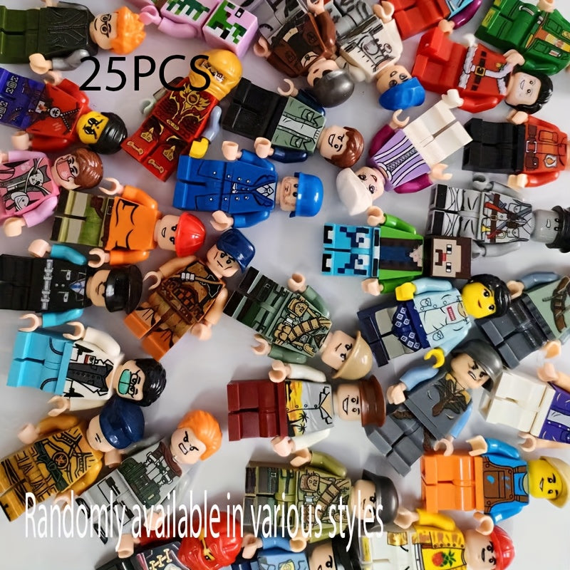 25pcs Vibrant Mini Stacking Human Figures Set - Perfect for Various Room Types, 10 Occasions: Ideal for Father's Day, Mother's Day, Graduation & June 19th Celebrations | Durable Plastic Design with Cheerful Theme