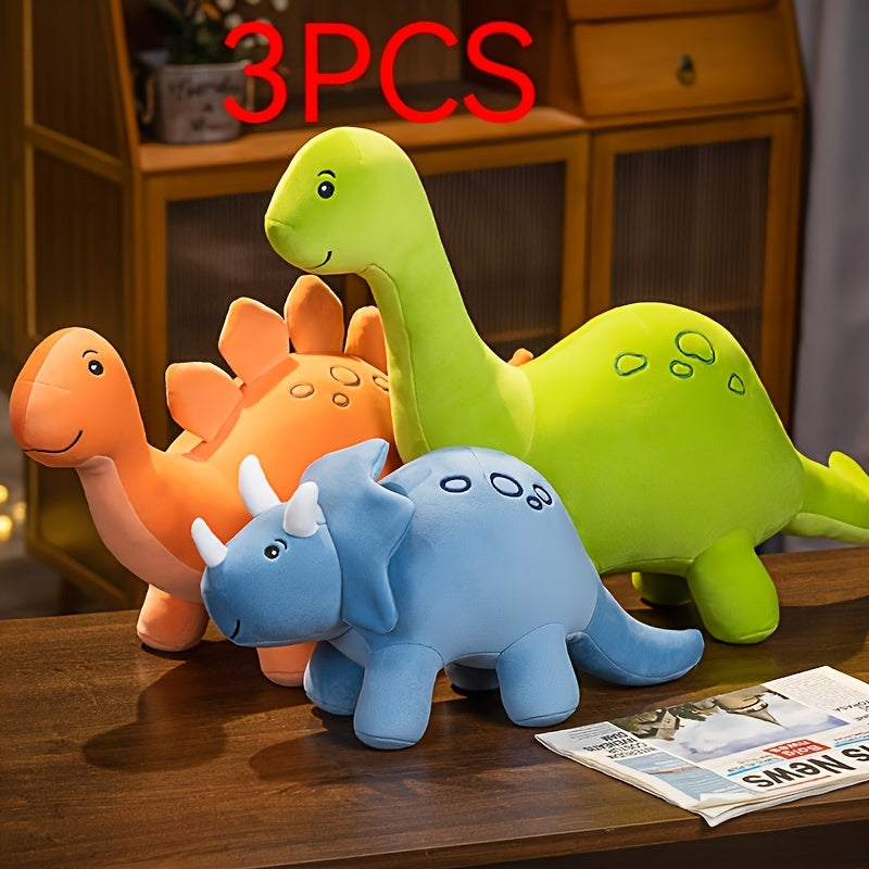 Dino Trio — Set de 3 Peluches de Dinosaurios