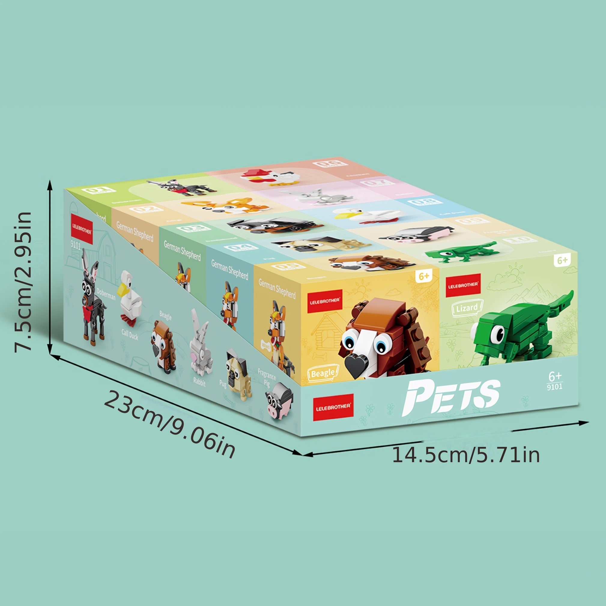 10-in-1 Mini Cute Pet Series Building Blocks Set, Christmas Gift Assembly Toy, Pet Model Puzzle Kit, Holiday Birthday Present, Halloween Thanksgiving Tabletop Decor, 10 Small Models or Combine into 1 Large Design, 10 Boxes