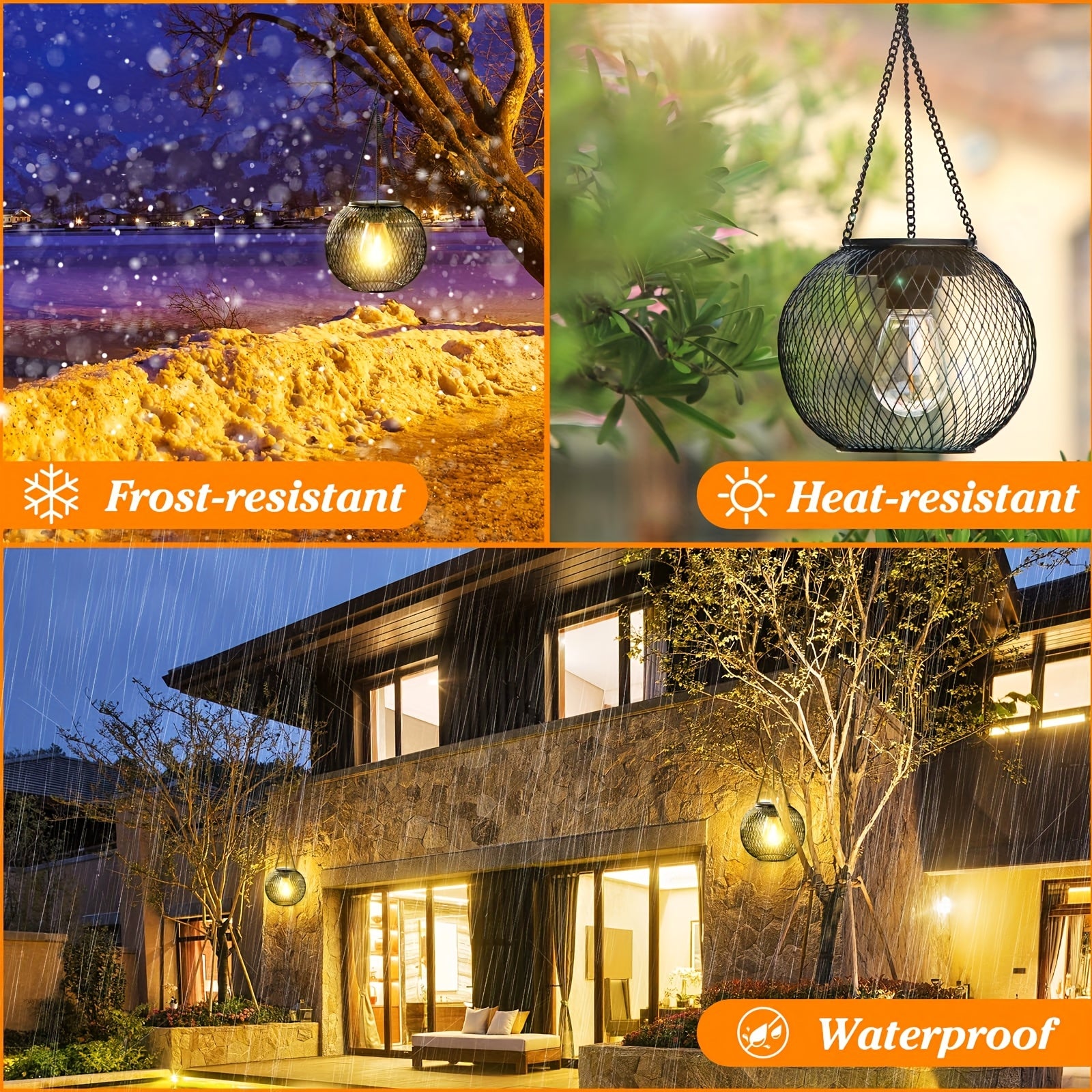 Solar Glow Duo — Set de 2 Faroles Colgantes Solares para Exterior