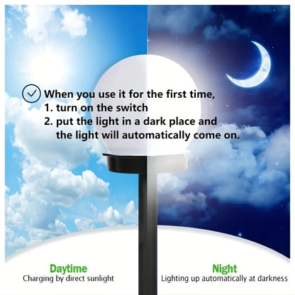 LumiSphere HB — Set de 8 Lámparas Solares LED Esféricas para Jardín (Blanco, Encendido Automático)