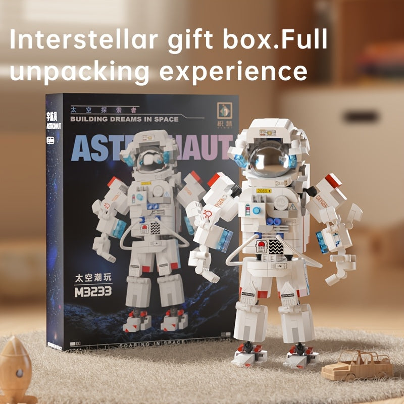 Astronaut Building Block Set, Creative Construction Toys, ABS Plastic, STEM Education Gifts for Teenagers, Birthday Or Holiday Gifts, Space Toys