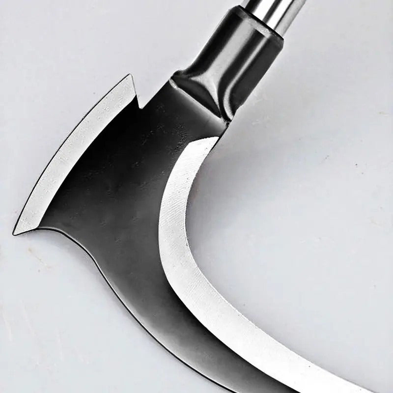 Durable Manganese Steel Garden Pruning Axe with Ergonomic Black Plastic Handle - Curved Blade for Efficient Tree Cutting, Ideal for Outdoor Gardening and Farming, Axe for Cutting Wood