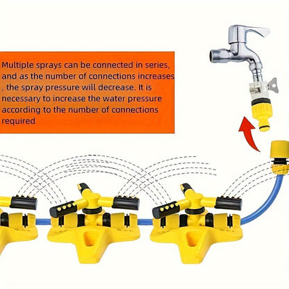 HydroFlex PW — Aspersores Giratorios para Jardín con Conexiones Múltiples