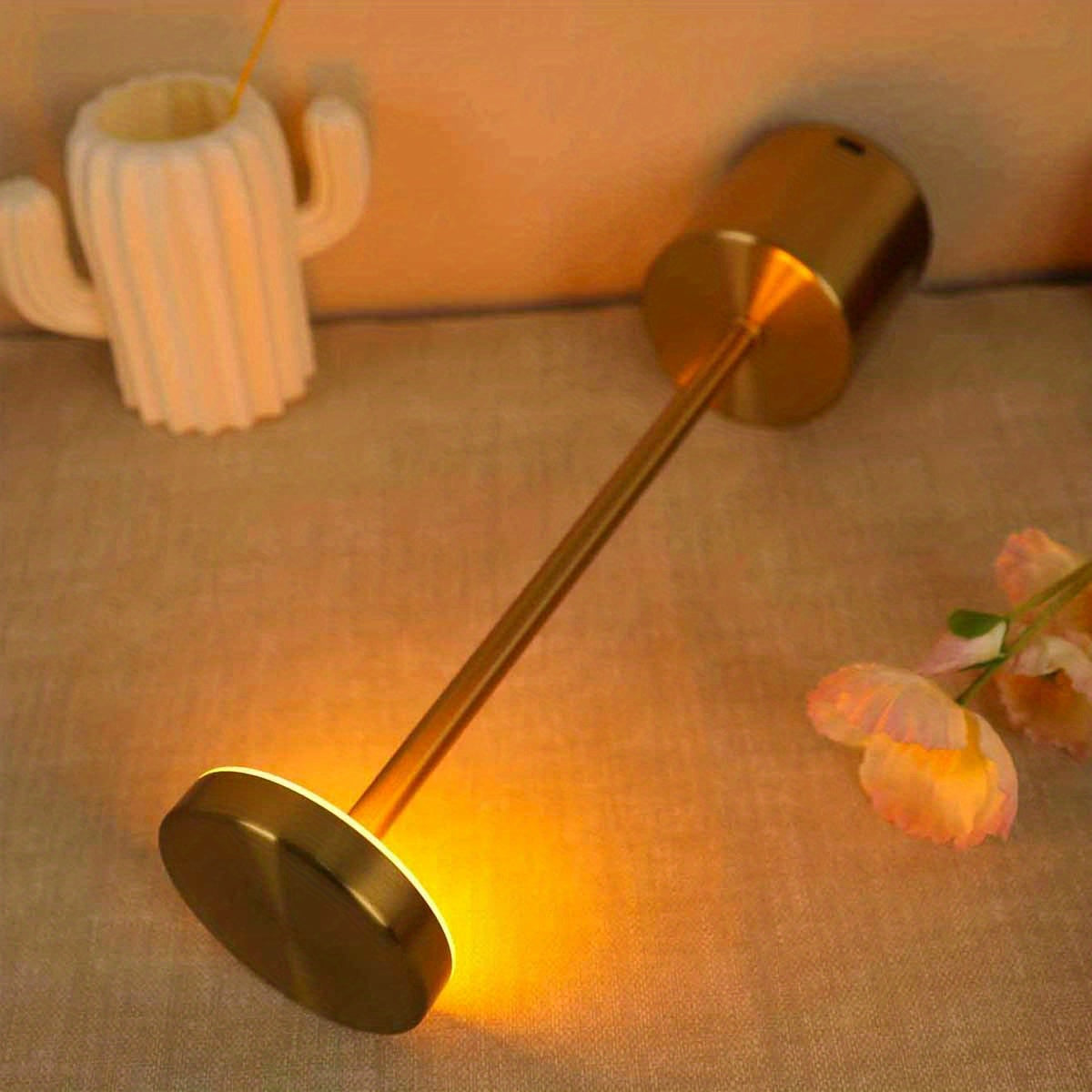 1pc Modern LED Desk Lamp with Touch Control - Rechargeable Lithium Battery, USB Charging, Adjustable Brightness, Uplight for Home, Office, Bar, and Bedroom Decor, Bar Light | Modern Desk Lamp | Touch Control Lamp, Desk Lamp