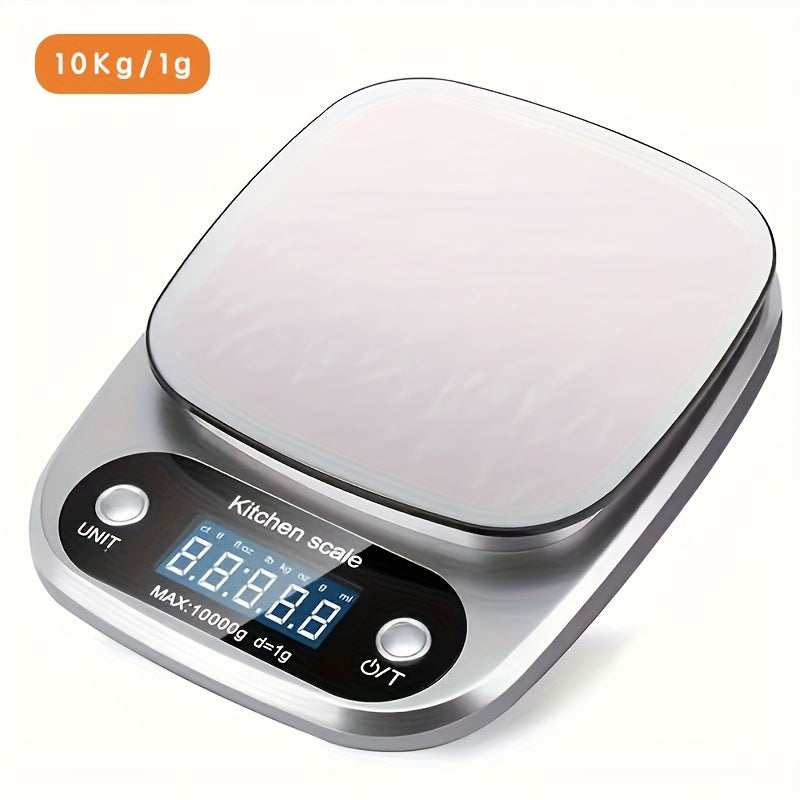 Precision Digital Kitchen Scale - High Precision, Stylish Design with LCD Display, Multi-Unit Measurements, Stainless Steel Face, AAA Battery Powered, Suitable for Home and Professional Use, Food Weighing Kitchen Scale, Durab