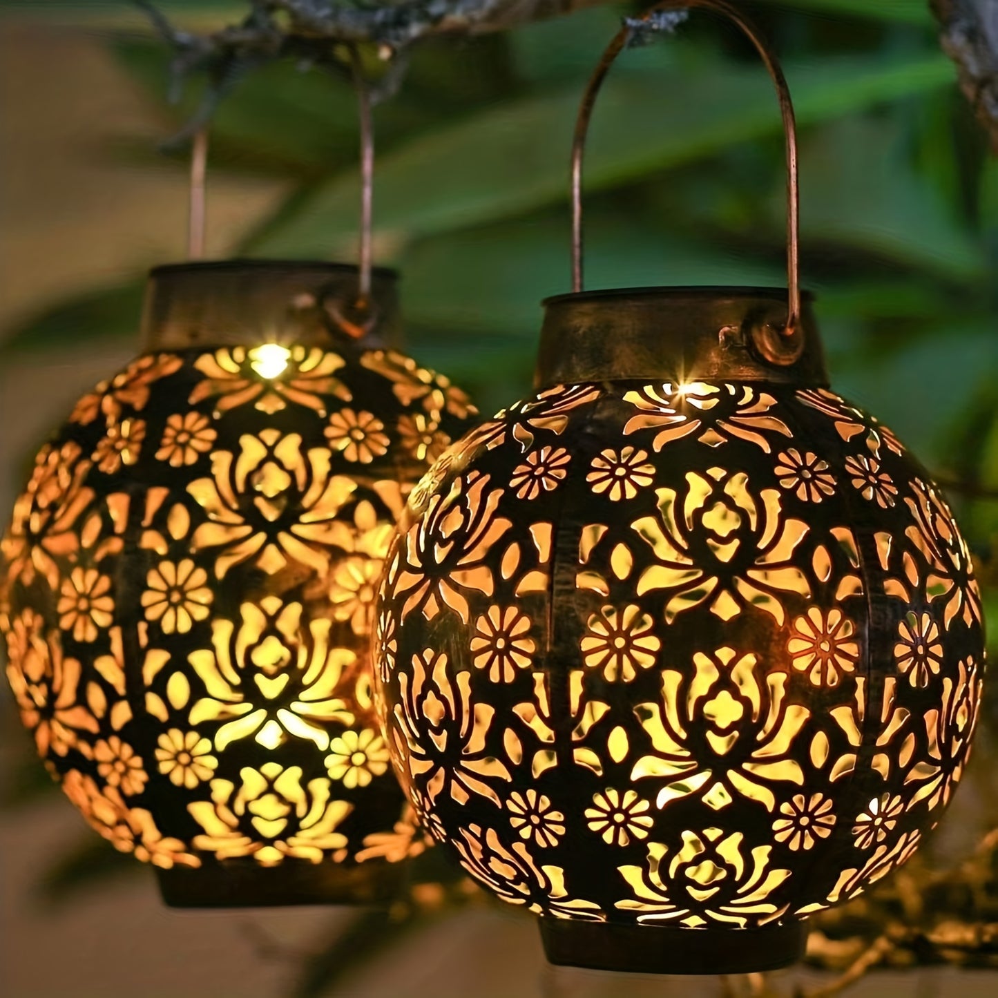 Faroles Solares Marroquíes — Set Decorativo de Jardín