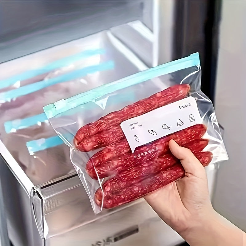 60pcs of Three Sizes Zippered Food Storage Bags, Food Classification Storage Bags, Food Fresh Keeping And Sealing Bags, Suitable for Fruits, Grains, Vegetables And Meat, Kitchen Storage And Storage, Kitchen Accessories