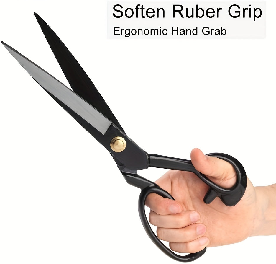 Professional Fabric Scissors - High Carbon Steel, Super Sharp Cutting Blades for Sewing and Crafting, Ideal for Cutting Cloth, Fabric, and Paper, Sewing Essentials | Professional Crafting Tools | Durable Fabric Scissors