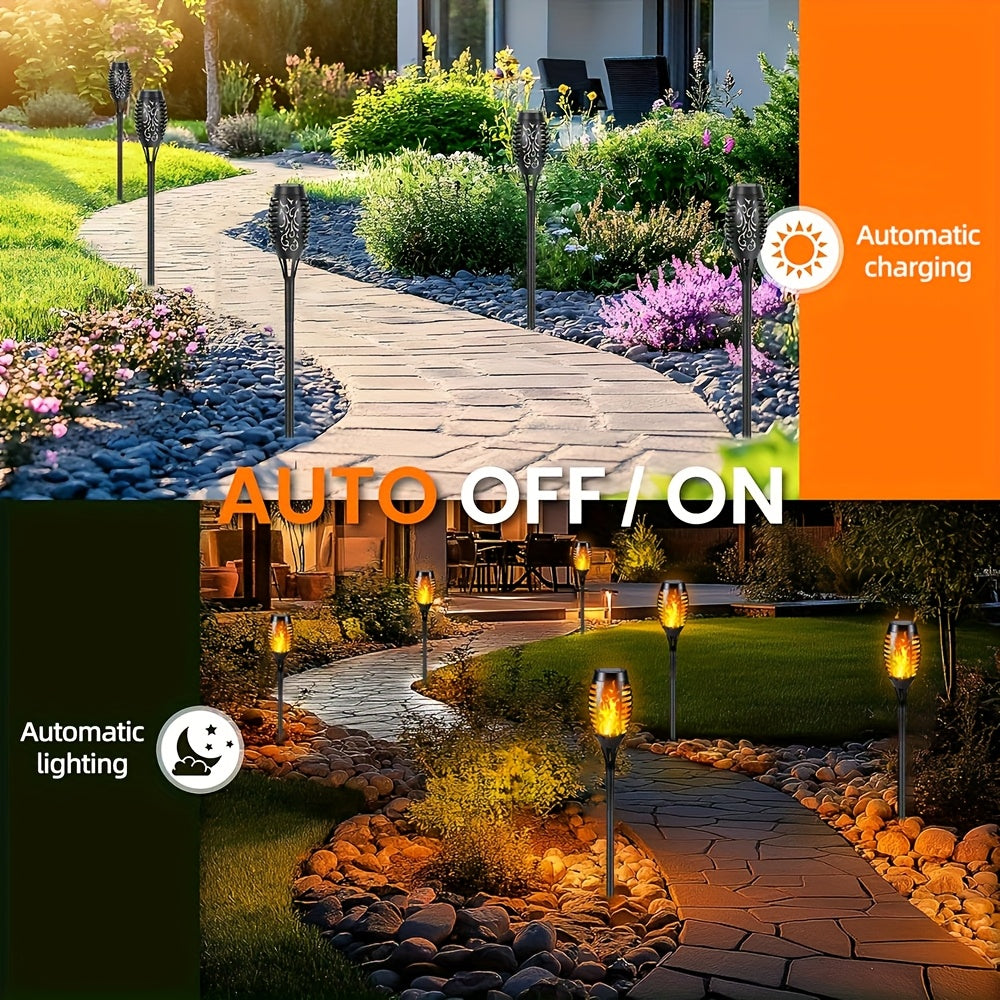 FlamaSolar YP — Set de 8 Antorchas LED Solares con Efecto Llama para Jardín y Patio
