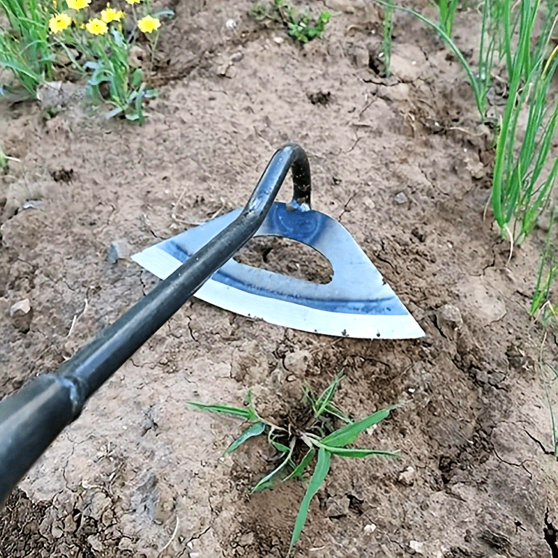 Premium All-Steel Hardened Hollow Hoe - Handheld Weeding Rake for Efficient Garden Maintenance, Durable & Rust-Resistant, Ideal for Vegetable Gardens, Garden Houses