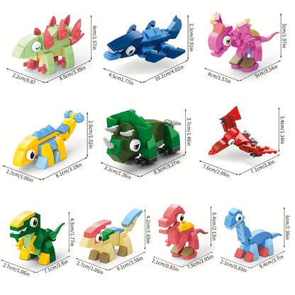 DinoFusion RF — Set de Construcción 10-en-1 con Dinosaurios (371 Piezas, Colores Mixtos)