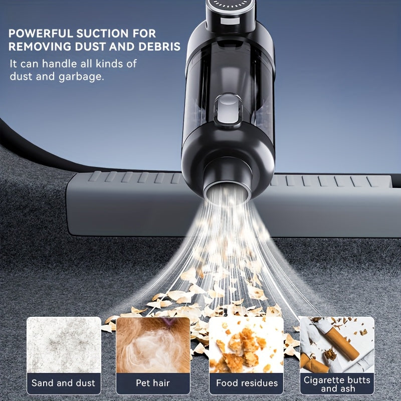 Suitu YE — Aspiradora Portátil Recargable para Auto y Hogar (13KPa, Sin Cable, USB, Filtro de Cartucho)