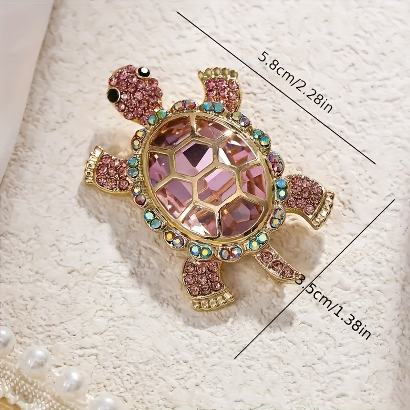LuckyTurtle DT — Broche Artesanal de Tortuga en Cobre Puro (Decoración Versátil para Hogar, Oficina y Festividades)