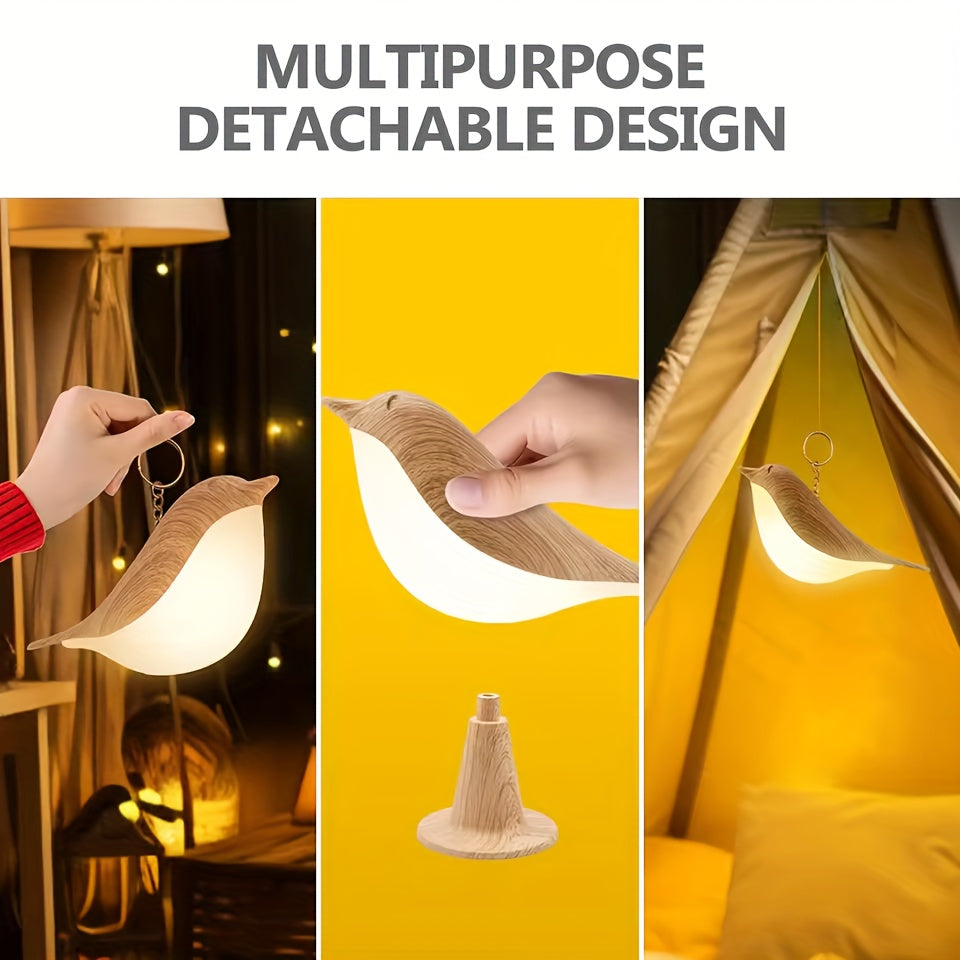BirdGlow RV — Bird-Shaped Desk Lamp with Touch Control (Rechargeable, Dimmable, 3 LED Light Tones)