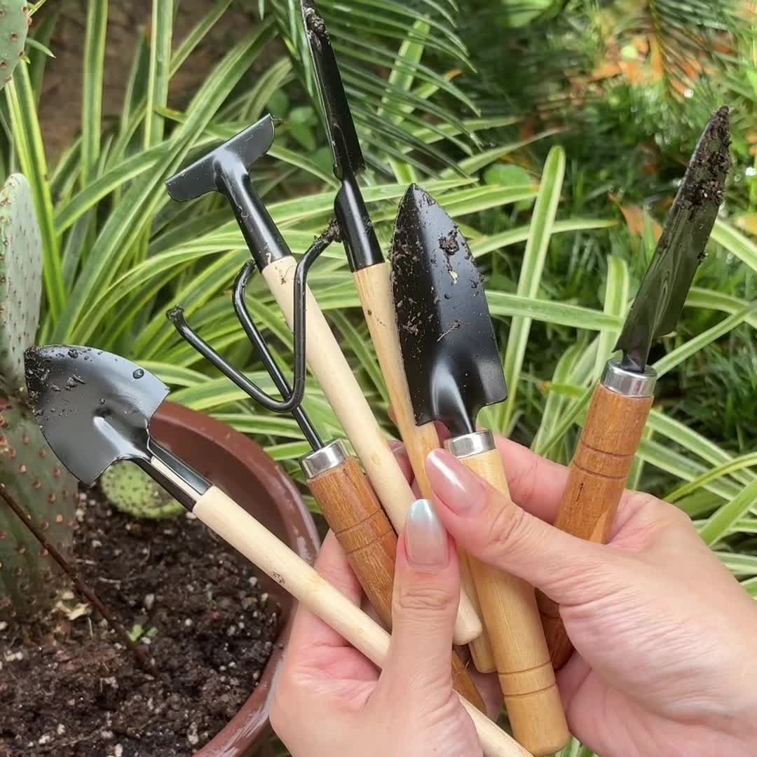 MiniGarden PY — Set de 6 Herramientas Metálicas para Jardinería Doméstica