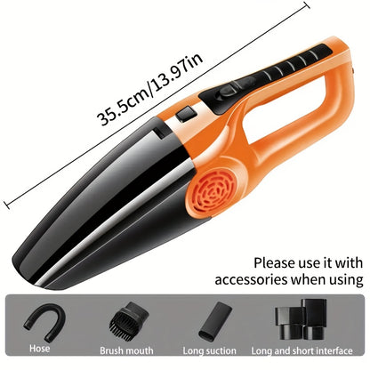 TurboClean BG — Aspiradora Manual de Alta Potencia para Auto y Hogar (38.000 rpm, Enchufe para Auto)