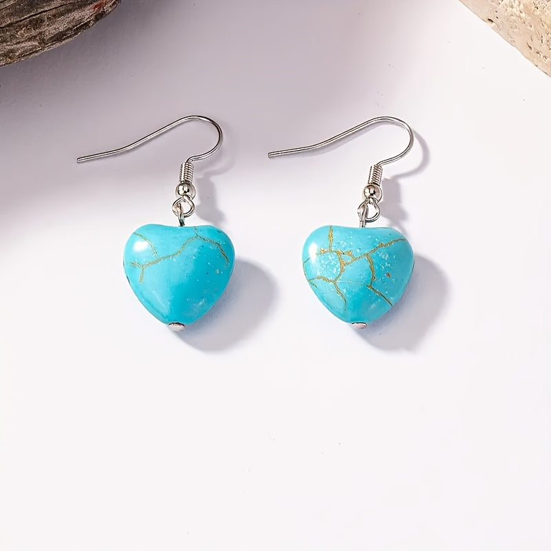 Boho Heart — Set de Collar y Aros Vintage con Corazón