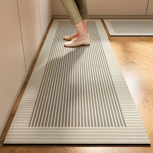 NordiMat DP — Alfombra de Cocina Estilo Nórdico con Diseño Floral Moderno (Rectangular, Lavable a Máquina, Base Antideslizante)