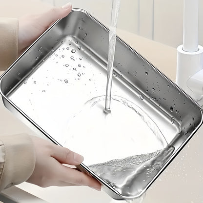 FreshBox WD — Set de 3 Contenedores de Alimentos en Acero Inoxidable 410 (Herméticos, Reutilizables, con Organizador para Refrigerador)